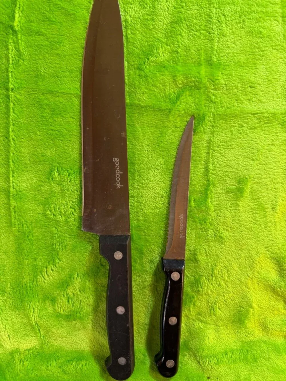 GoodCook Kitchen Knife Set with Black Handles